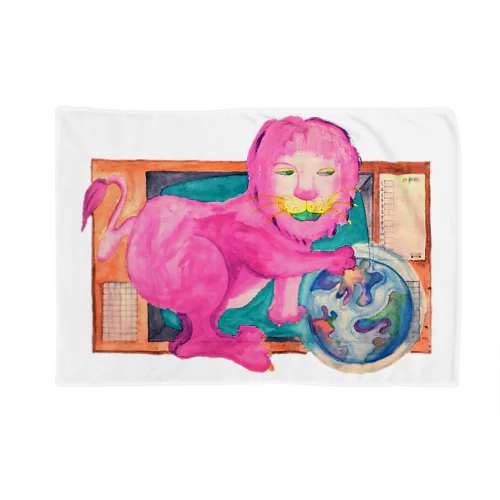 ピンクのライオン Blanket