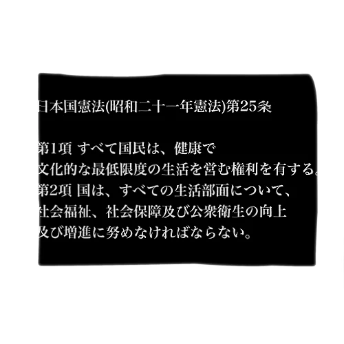 日本国憲法第二十五条 Blanket