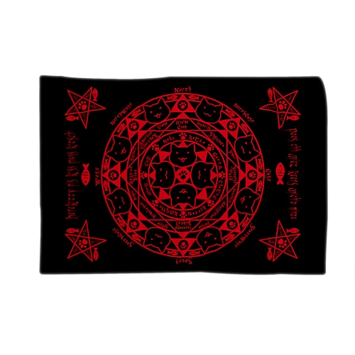 猫召喚魔法陣（赤） Blanket