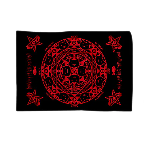 猫召喚魔法陣（赤） Blanket