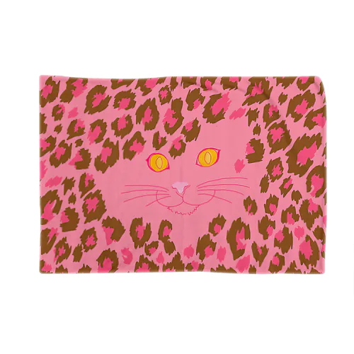 Cat face(ピンクレオパード) Blanket