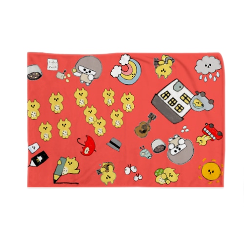 シュールな動物たち(夕焼け) Blanket
