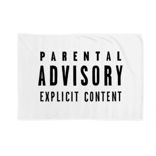 PARENTAL ADVISORY-ペアレンタル アドバイザリー-文字のみロゴTシャツ ブランケット