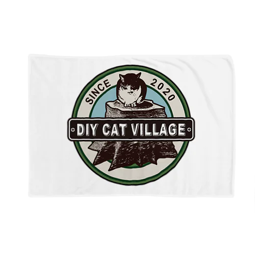 ロゴ DIY Cat Village ブランケット