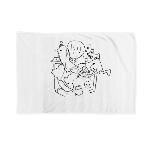 のんでさんぽしてねことりがーる　 Blanket