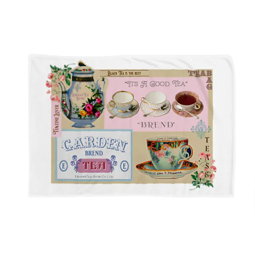 vintage tea label Blanket