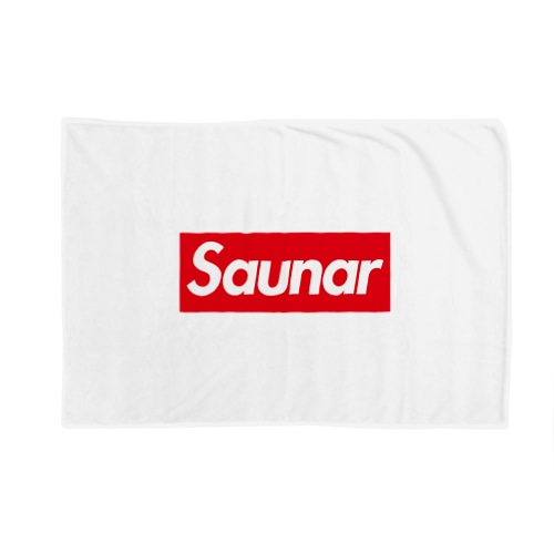Saunar-サウナー-赤BOXロゴ Blanket