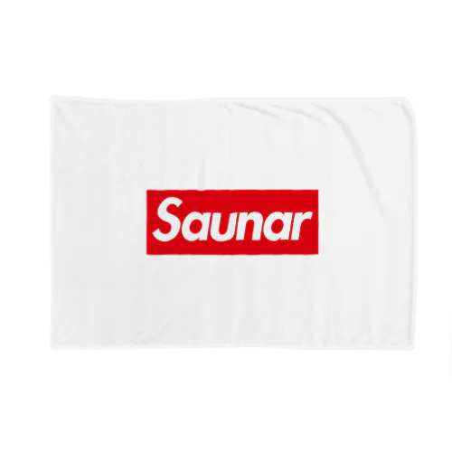 Saunar-サウナー-赤BOXロゴ Blanket