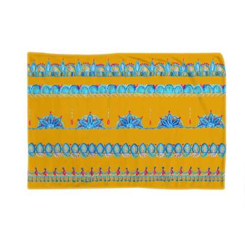 ナマステ刺繡 ✺ マスタード Blanket