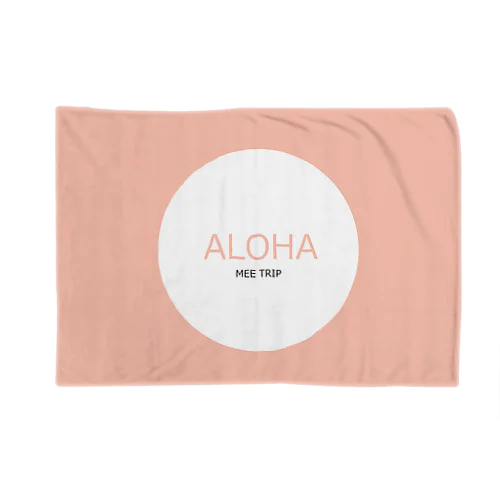 ALOHA blanket_salmonpink Blanket