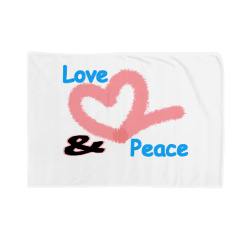 LOVE＆PEACE一文字ロゴ Blanket