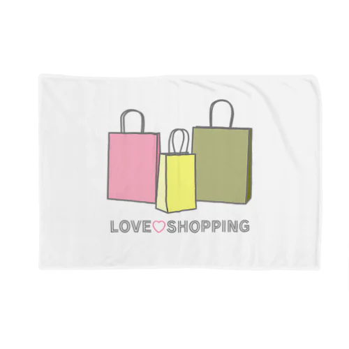 紙袋 LOVE SHOPPING ブランケット