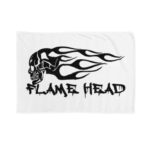 FLAME HEAD BLK Blanket