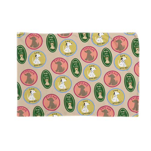 sticker 3ワンコ Blanket