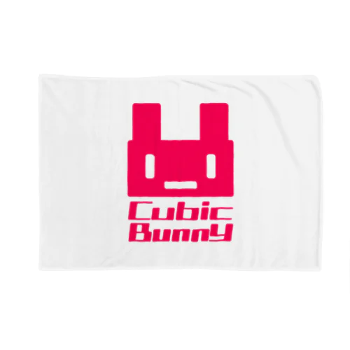 CubicBunny ピンクロゴ スクエア Blanket