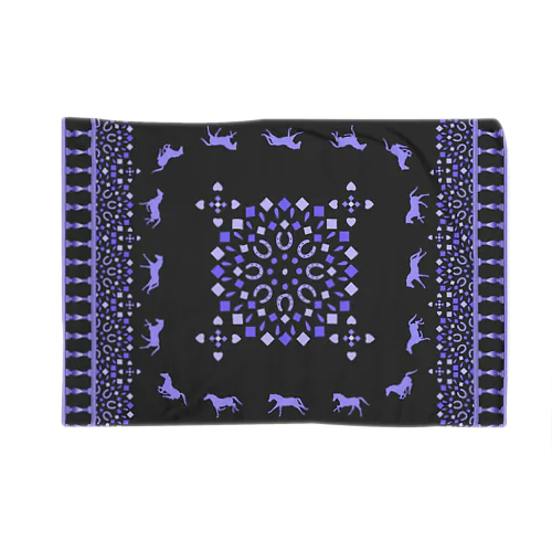 モロッカン駈歩紫 ブランケット