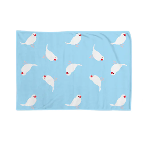 白文鳥ブルー Blanket