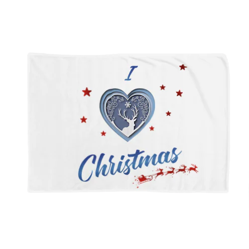 Studio Made in france 002 I love Christmas ブランケット