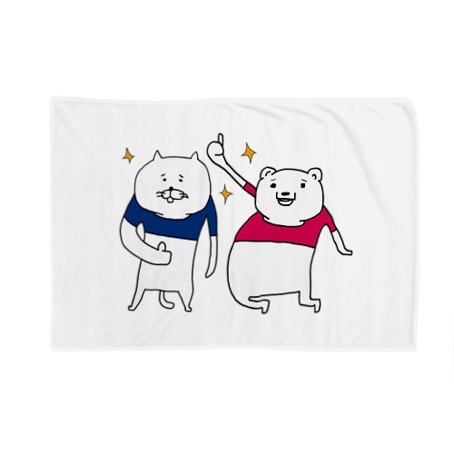 イイねネコと超イイねクマ Blanket