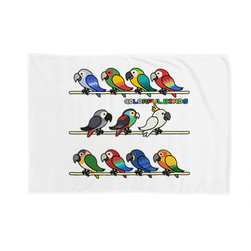 COLORFUL BIRDS Blanket