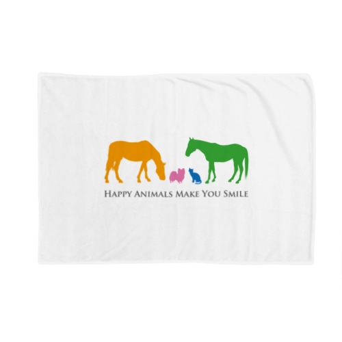 Happy Animals（文字入り） Blanket