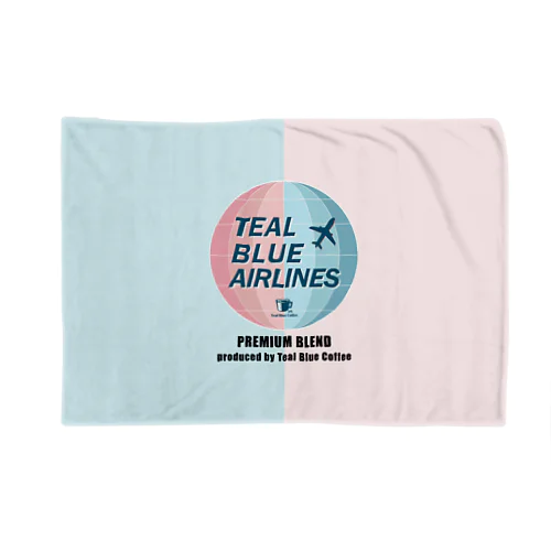 TEAL BLUE AIRLINES Blanket