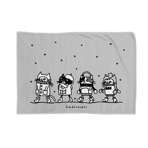 雪の中を歩く Blanket