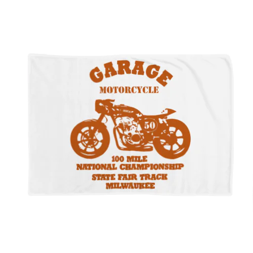 武骨なバイクデザイン orange Blanket