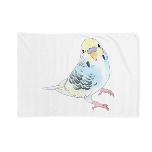 見つめる七色セキセイインコちゃん【まめるりはことり】 Blanket
