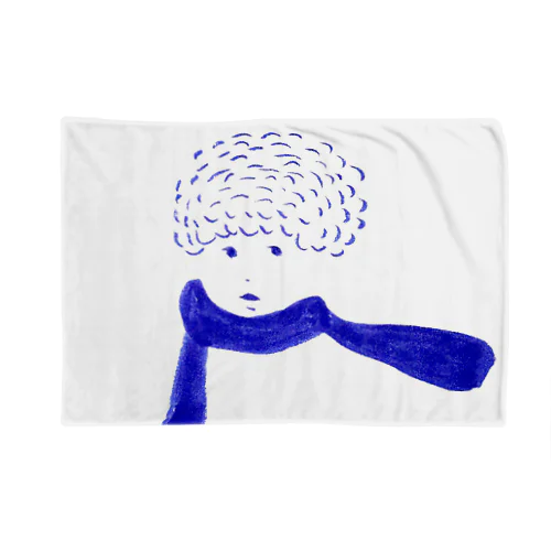 blue  muffler Blanket