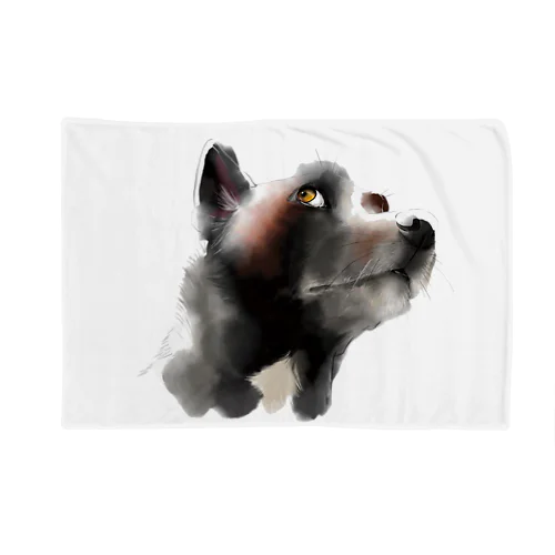 黒犬サキたん Blanket