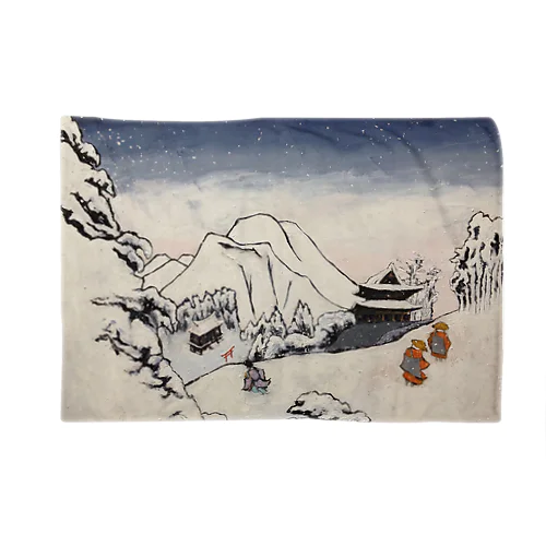 Art of Buddhism and Shintoism and Two Paths in the snow Blanket