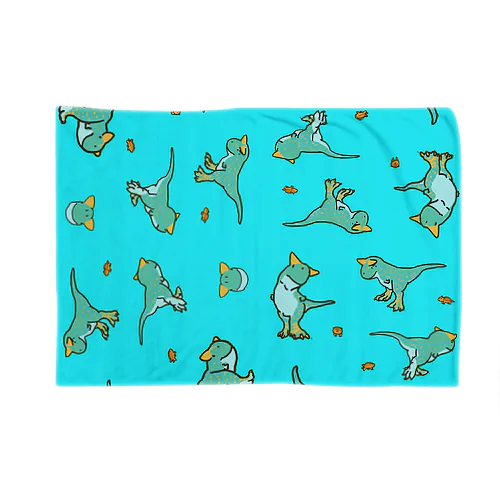 ゆるカルノタウルス　カルノたん尽くし（水色） Blanket