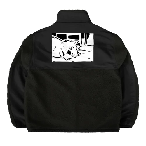 無気力な犬 Boa Fleece Jacket