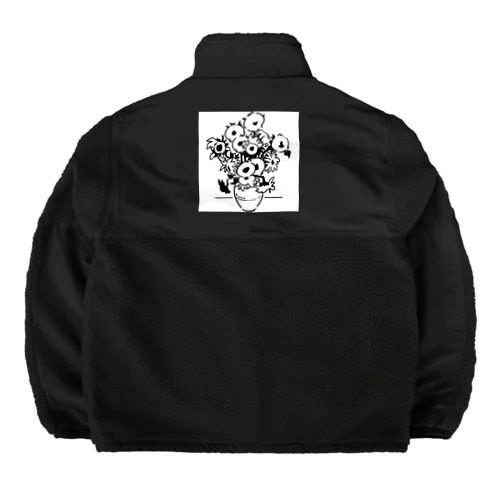 フィンセント・ファン・ゴッホ作 『ひまわり』 Boa Fleece Jacket