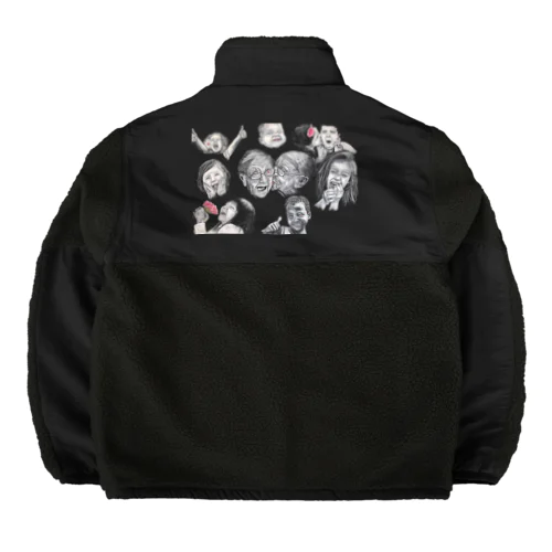 love, peace and happiness Boa Fleece Jacket