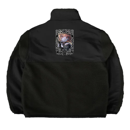 最後のハロウィン(バックプリント) Boa Fleece Jacket