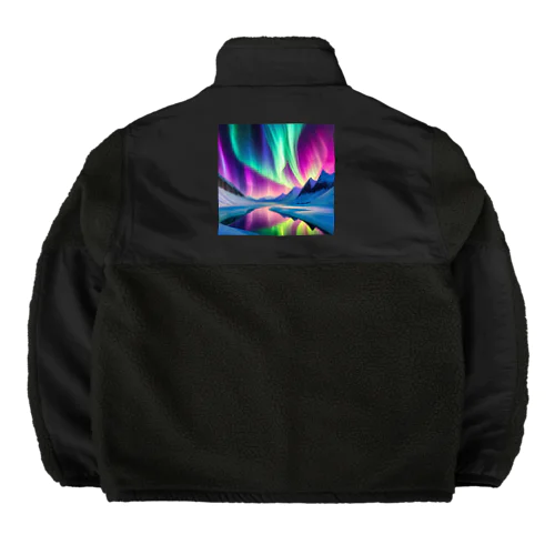 北極のオーロラ Boa Fleece Jacket