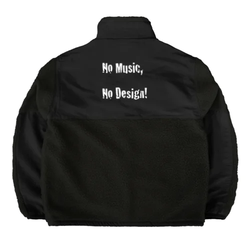 No Music, No Design! ボアフリースジャケット