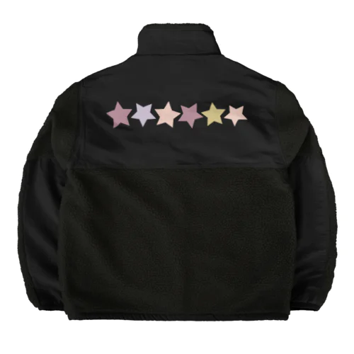 くすみカラーの星 Boa Fleece Jacket