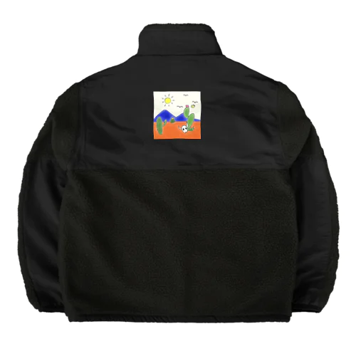 クマバチとメキシカンタイル Boa Fleece Jacket