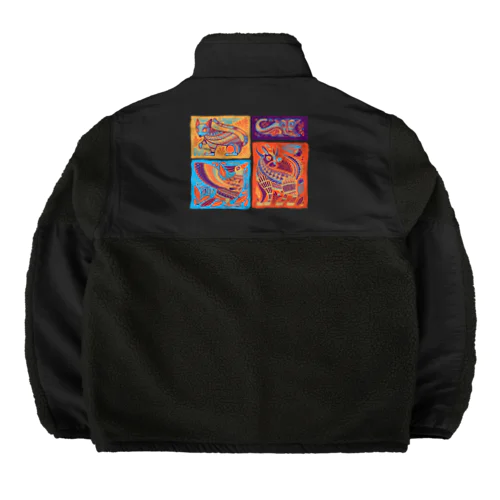 メキシコのアレブリヘス（オレンジ） Boa Fleece Jacket