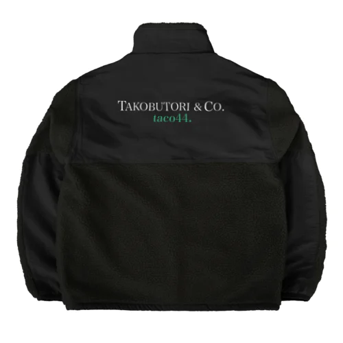 TACOBUTORI 白×緑　　黒用 Boa Fleece Jacket