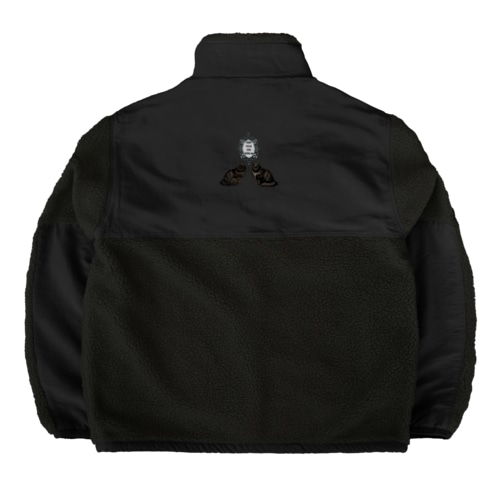 『秘密の鍵を握る猫』 Keep Calm and Goth On ゴシック 黒猫 Donation Items for cats Boa Fleece Jacket