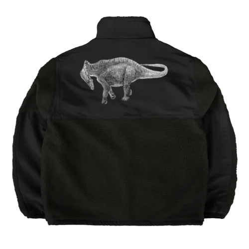 Amargasaurus（白黒） Boa Fleece Jacket
