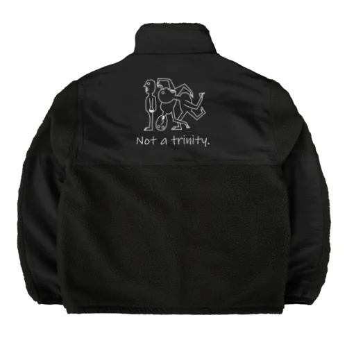 Not a trinity （white） Boa Fleece Jacket