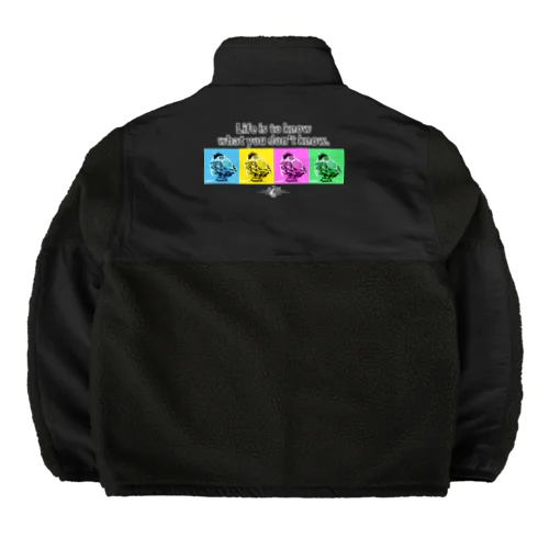 スズメのおちりポップアート風 Boa Fleece Jacket