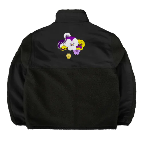 パンジーぎっしり Boa Fleece Jacket