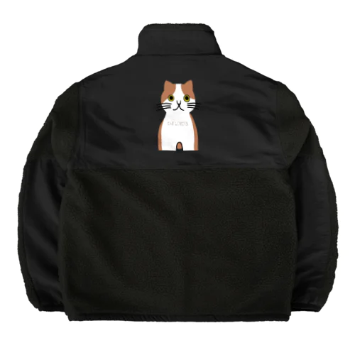 茶ハチワレちゃん Boa Fleece Jacket