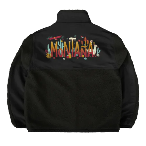 La Montaña（背景透明） Boa Fleece Jacket